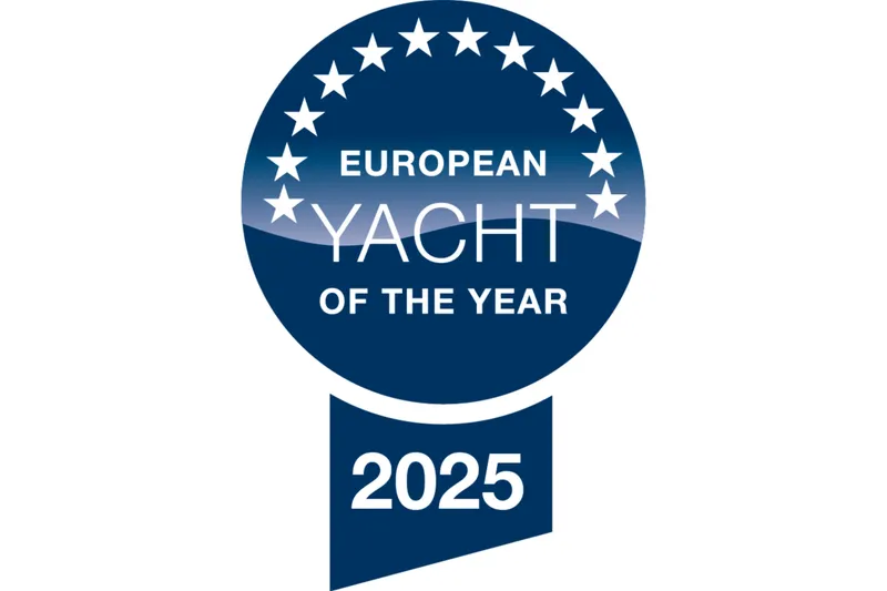 Slide: The Image of European Yacht of the Year 2025 award logo for Hanse 360 ST, 2026 model. - 17