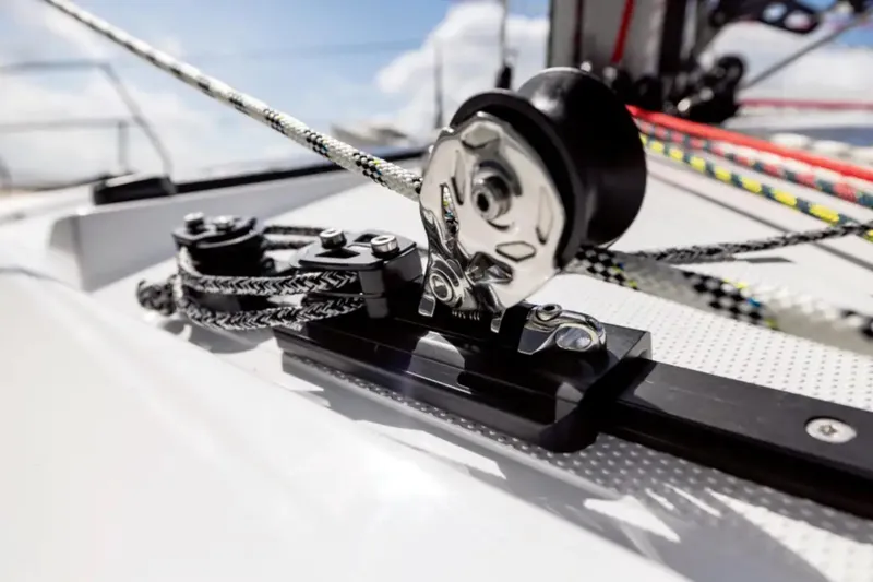 Slide: The Image of Close-up of sailing equipment on 2026 Hanse 360 ST yacht deck. - 20