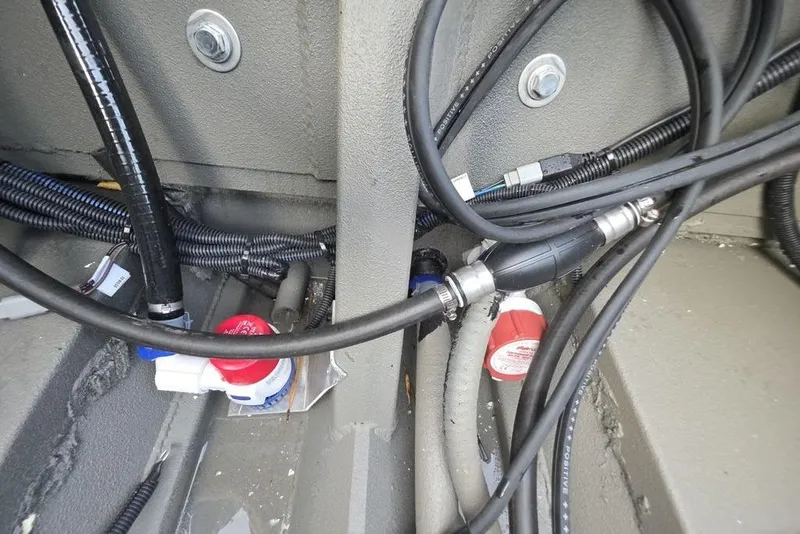 Slide: The Image of Red battery switch in 2026 Xpress X18DB boat, featuring BEP Marine logo. - 15