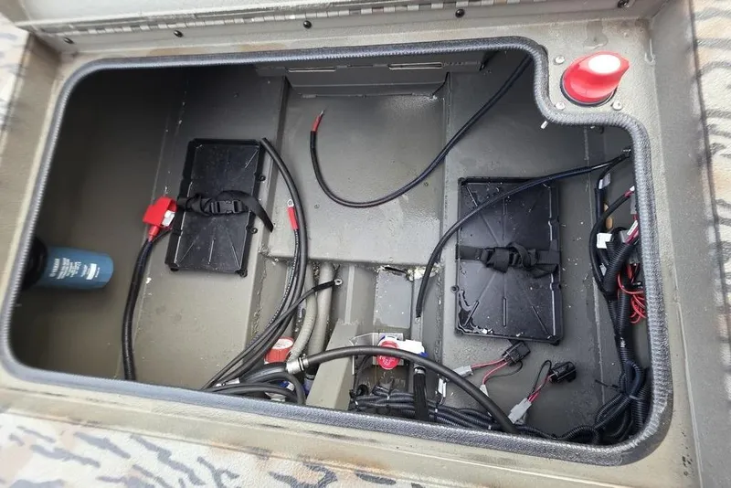 Slide: The Image of 2026 Xpress X18DB boat wiring and electrical components setup. - 19