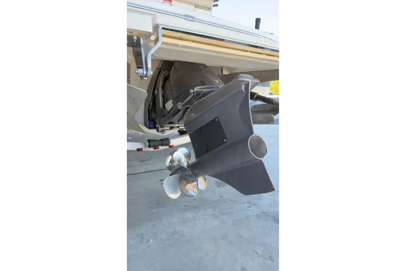 Slide: The Image of 2020 Cobalt CS23 Surf boat propeller and stern detail. - 5