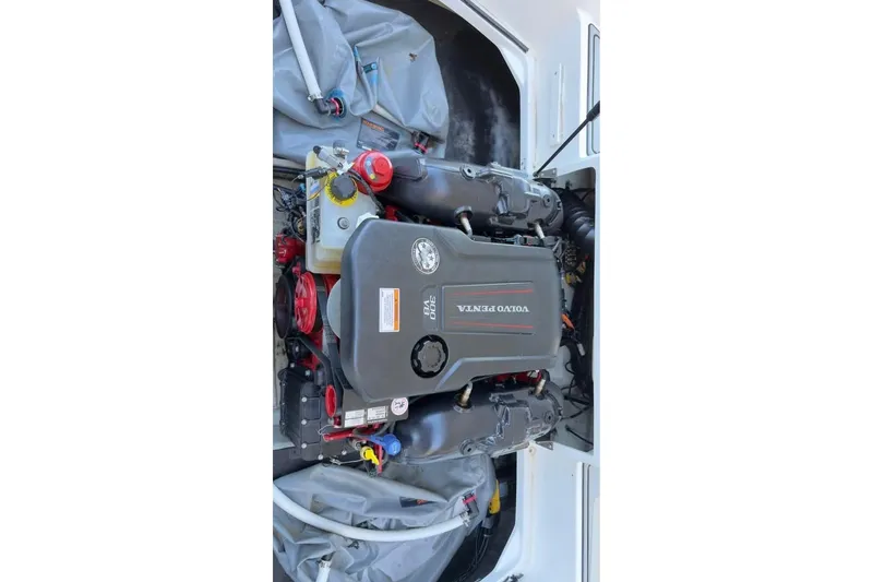 Slide: The Image of Engine of 2020 Cobalt CS23 Surf boat, featuring a Volvo Penta V8 motor. - 7