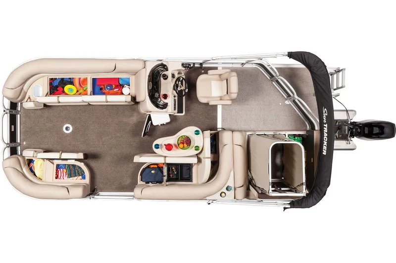 Slide: The Image of 2015 Sun Tracker Party Barge 22 XP3 pontoon boat with spacious seating and canopy. - 11