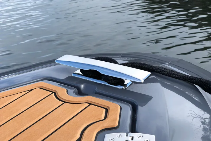 Slide: The Image of Sleek Northstar Orion 6 boat deck with cleat and rope, 2026 model. - 5