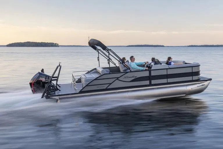 Slide: The Image of Manufacturer Provided Image: Floor plan of 2026 Bentley Pontoons Legacy 243 Swingback, featuring spacious seating layout. - 12