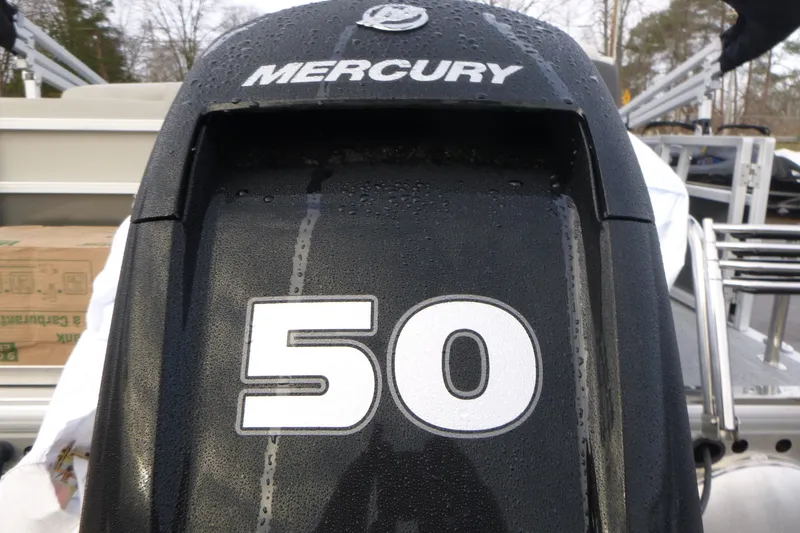 Slide: The Image of Mercury 50 horsepower engine on 2026 Sun Tracker Bass Buggy 16 XL Select boat. - 16