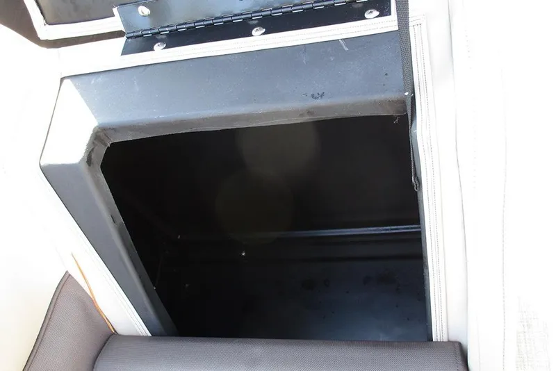 Slide: The Image of Storage compartment in 2026 Bentley Pontoons Fish 243 N-Cruise boat. - 22