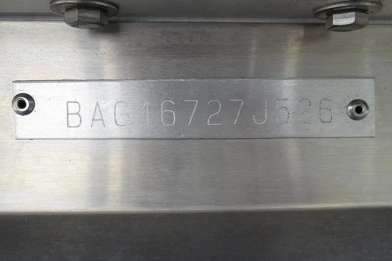 Slide: The Image of Hull identification number on a 2026 Bentley Pontoons Fish 243 N-Cruise. - 34