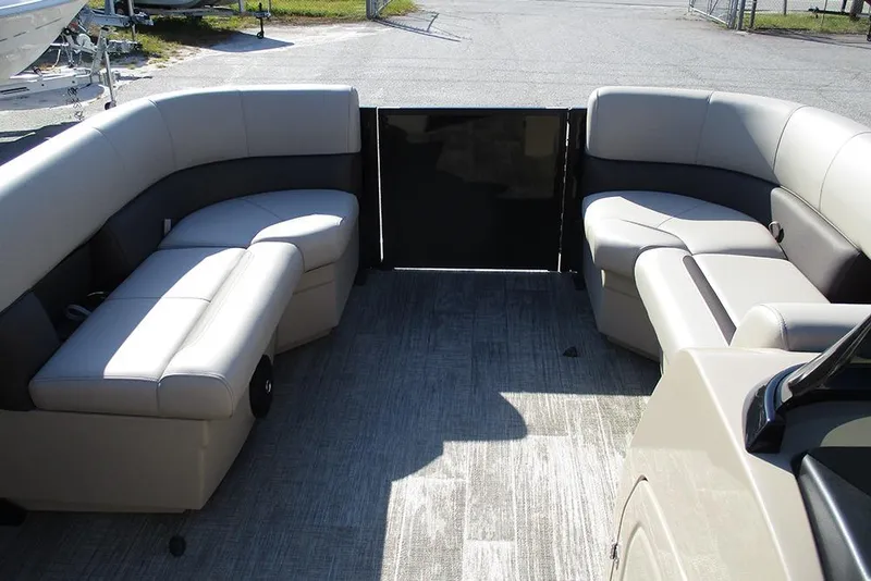 Slide: The Image of 2026 Bentley Pontoons Fish 243 N-Cruise interior with spacious seating and modern design. - 9