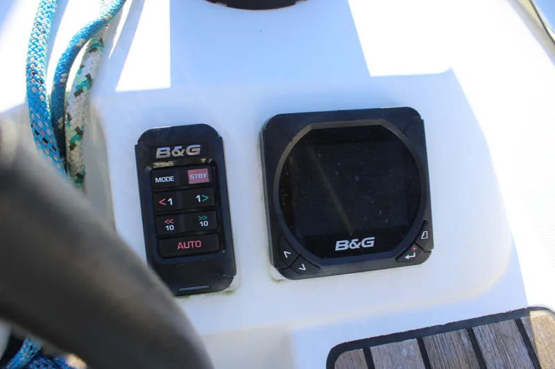 Slide: The Image of B&G navigation instruments on 2015 Jeanneau Sun Odyssey 349 yacht dashboard. - 23