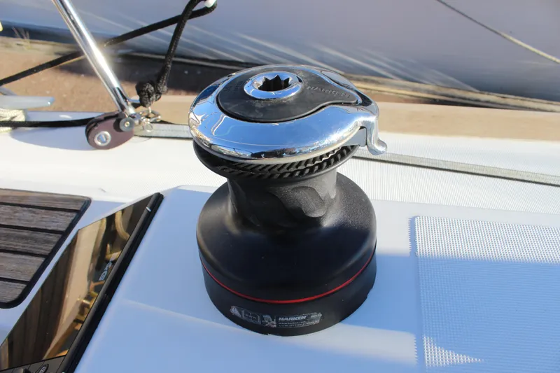 Slide: The Image of Winch on Jeanneau Sun Odyssey 349 sailboat, 2015 model, with chrome and black finish. - 28