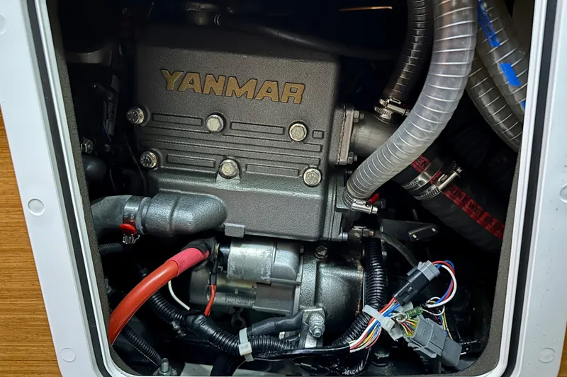 Slide: The Image of Yanmar engine in 2015 Jeanneau Sun Odyssey 349 sailboat. - 71