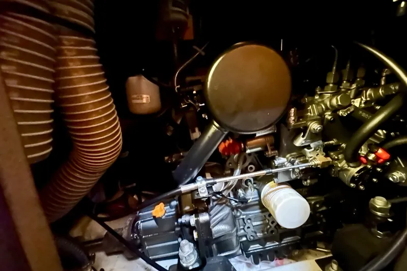 Slide: The Image of Engine compartment of a 2015 Jeanneau Sun Odyssey 349 sailboat. - 72