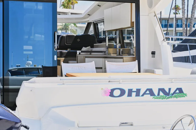 Slide: The Image of Luxury yacht Prestige 460S, 2020 model, featuring open deck and modern interior design. - 25