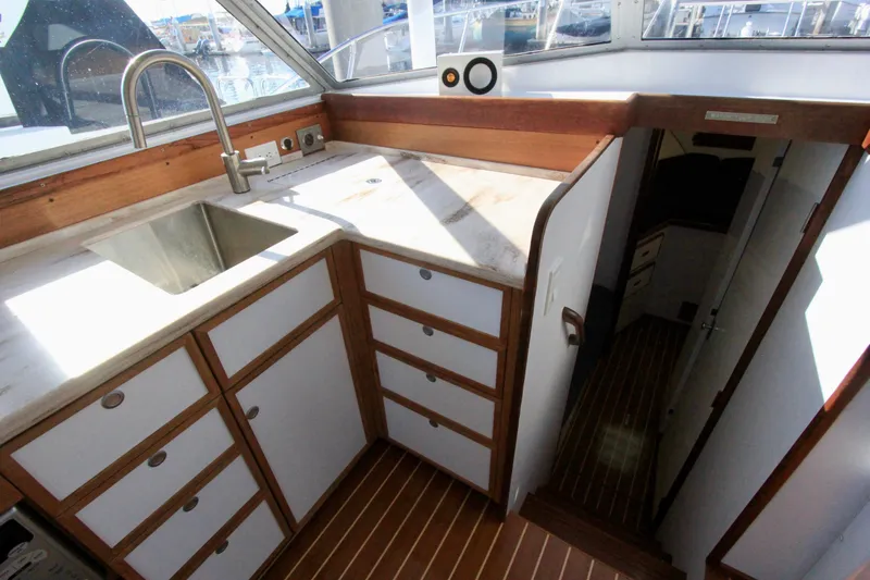 Slide: The Image of Galley sink and storage. - 17