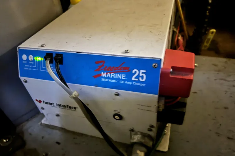 Slide: The Image of Battery charger in 1987 Californian 43 Cockpit MY, Freedom Marine 25, 2500 Watts, 130 Amp. - 23