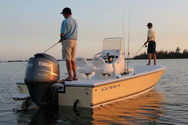 Slide: The Image of Manufacturer Provided Image: 2019 Cobia 21 Bay boat with Yamaha engine, two people fishing. - 7