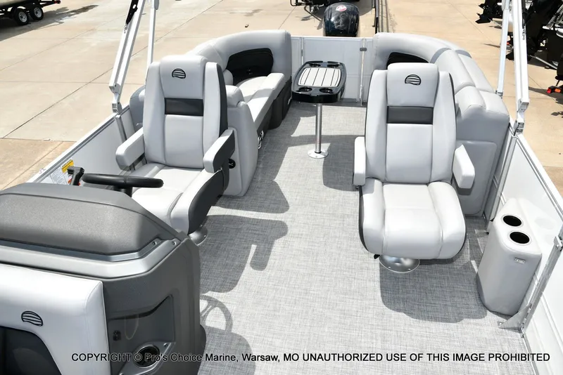 Slide: The Image of Sun Tracker Party Barge 22 DLX w/150 Mercury 4 Stroke 2026 - 19