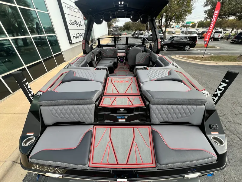 Slide: The Image of 2026 Tigé 24RZX boat interior with luxurious seating and modern design. - 16