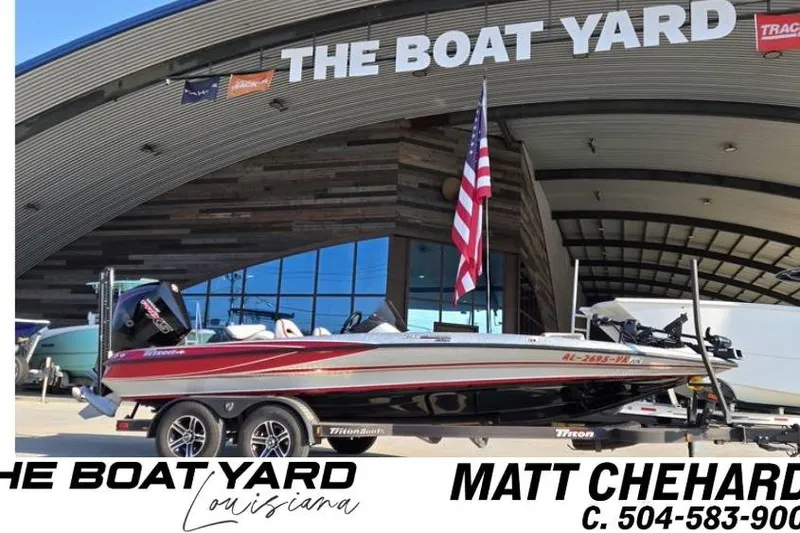 The Image of 2021 Triton 20 TrX Patriot boat displayed at The Boat Yard, Louisiana. - 0