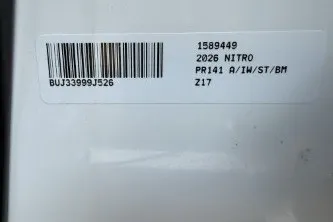 Slide: The Image of Barcode label on a 2026 Nitro Z17 product with serial number BUJ33999J526. - 6