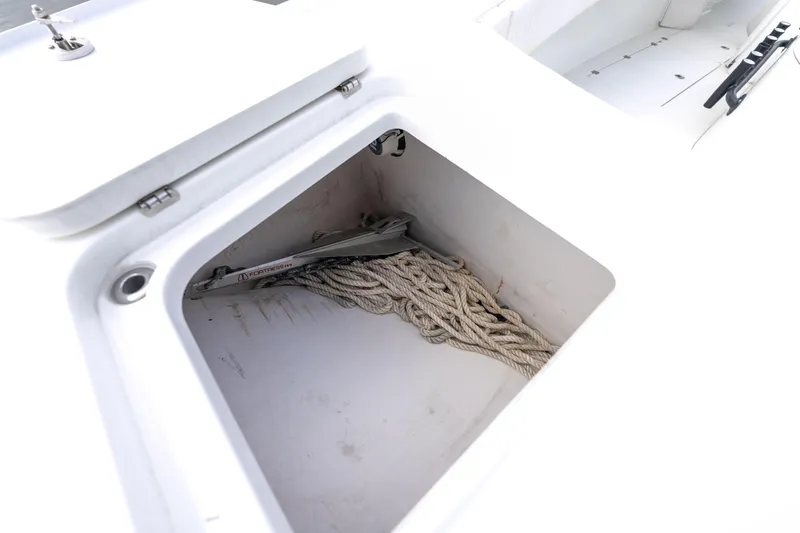 Slide: The Image of Anchor and rope storage in 2018 Freeman 37 VH boat compartment. - 36