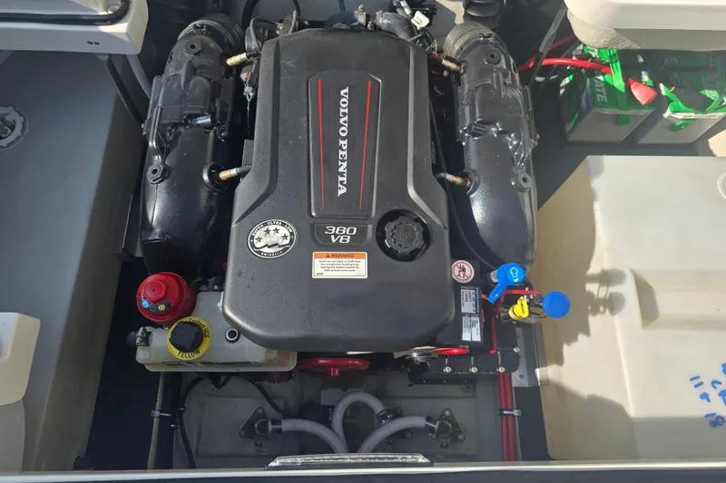 Slide: The Image of 2019 Cobalt R5 Surf boat engine, Volvo Penta 380 V8, detailed view. - 39