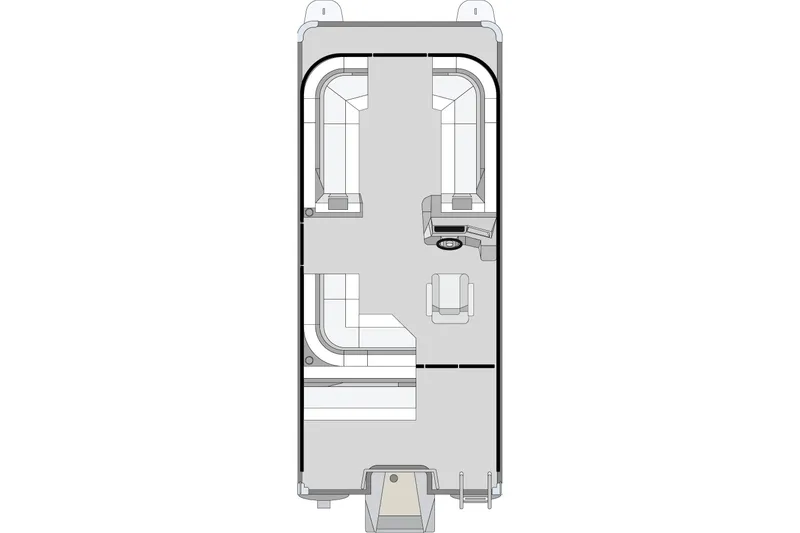Slide: The Image of Top view layout of 2024 Qwest 8520 Lanai (XG02) boat interior design. - 10