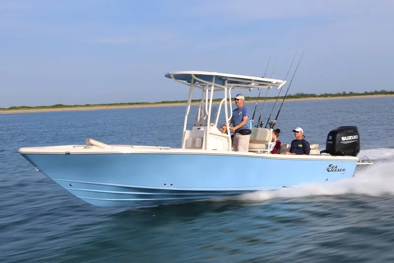 Slide: The Image of Open storage compartment on a 2018 Sea Chaser 21 LX boat. - 8