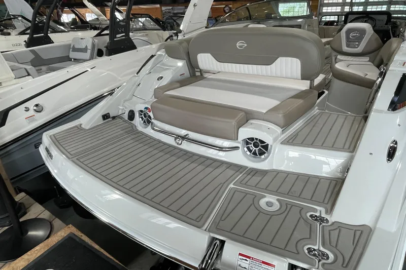 Slide: The Image of 2026 Crownline 260 SS boat interior with spacious seating and modern design. - 14
