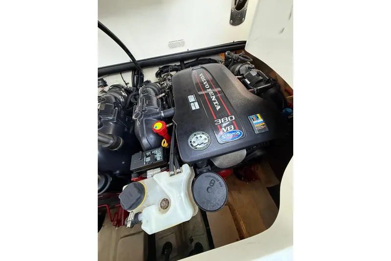 Slide: The Image of 2013 Cobalt 323 engine compartment with Volvo Penta 380 V8 engine. - 27