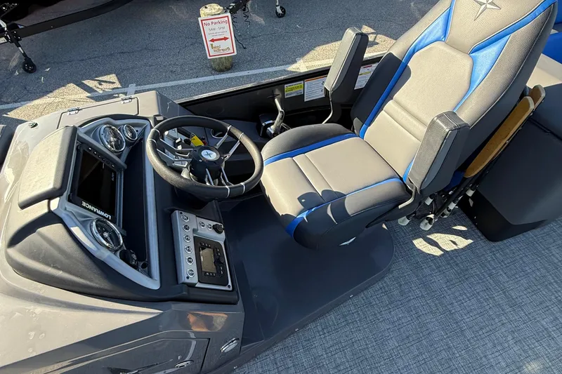 Slide: The Image of Dashboard of 2024 Berkshire 25RFX STS boat with Lowrance Elite display. - 12