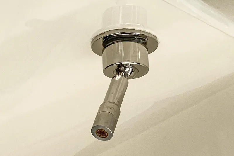 Slide: The Image of Chrome fixture on 1991 Hatteras 58 Convertible yacht interior. - 47