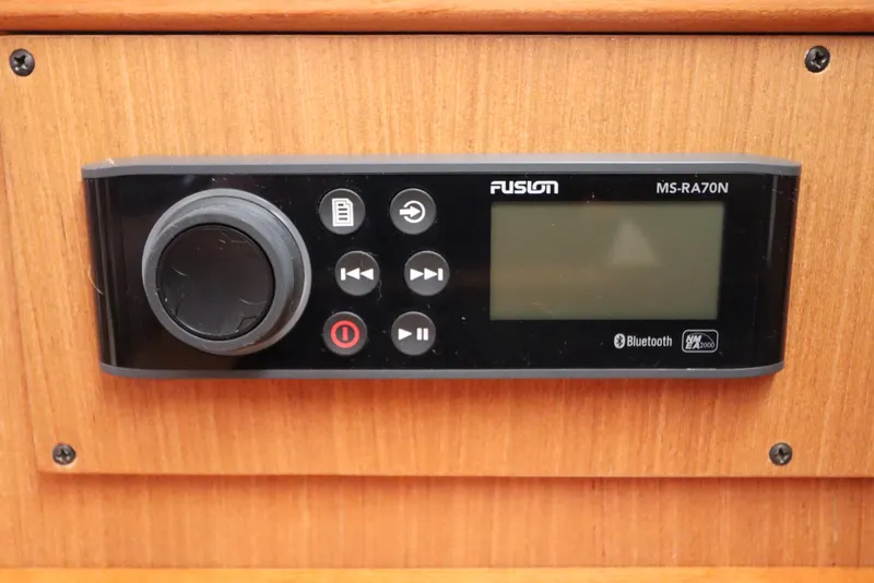 Slide: The Image of Fusion MS-RA70N stereo system on Catalina 355, 2011 model, with Bluetooth connectivity. - 40