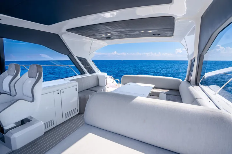 Slide: The Image of Luxurious interior of 2021 Azimut Atlantis 51 yacht with ocean view. - 24