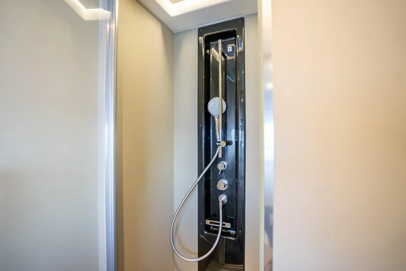 Slide: The Image of Luxury shower panel in 2021 Azimut Atlantis 51 yacht bathroom. - 62