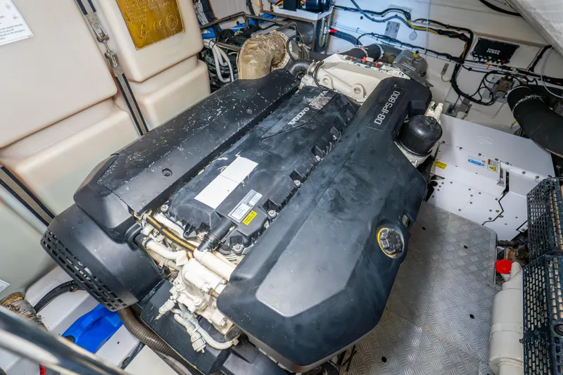 Slide: The Image of Engine room of 2021 Azimut Atlantis 51 yacht featuring Volvo Penta engine. - 78