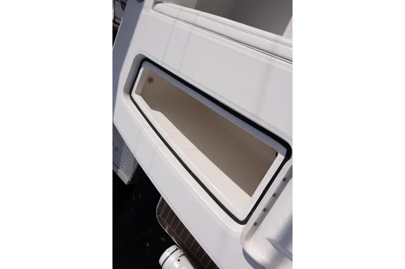 Slide: The Image of 2021 Regulator 31 boat storage compartment detail. - 27