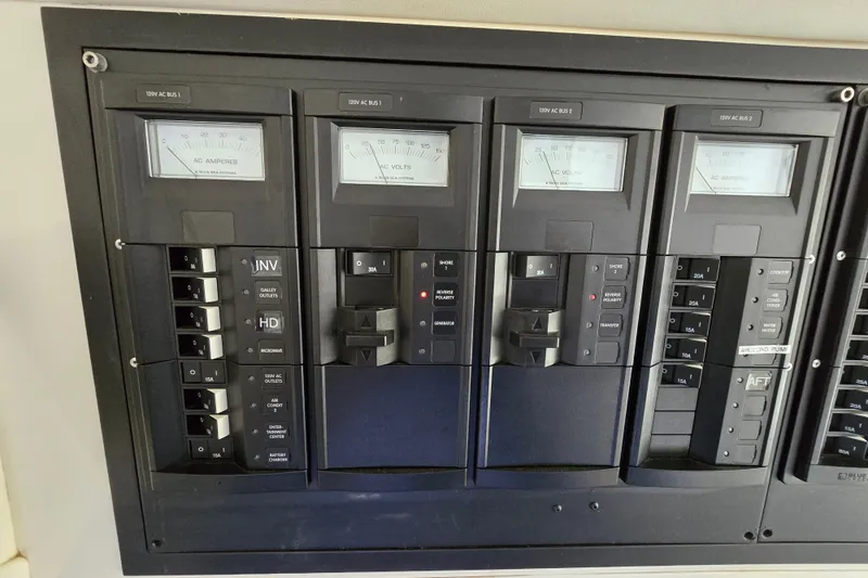 Slide: The Image of Electrical control panel with gauges and switches, Giorgi 46 model, 1993. - 129