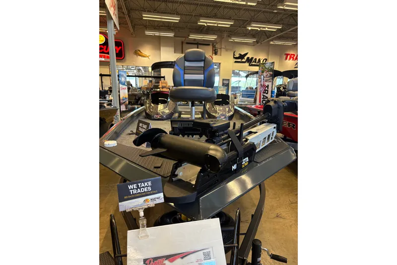 The Image of 2026 Ranger RT198P boat displayed in showroom, featuring advanced equipment and trade-in options. - 0