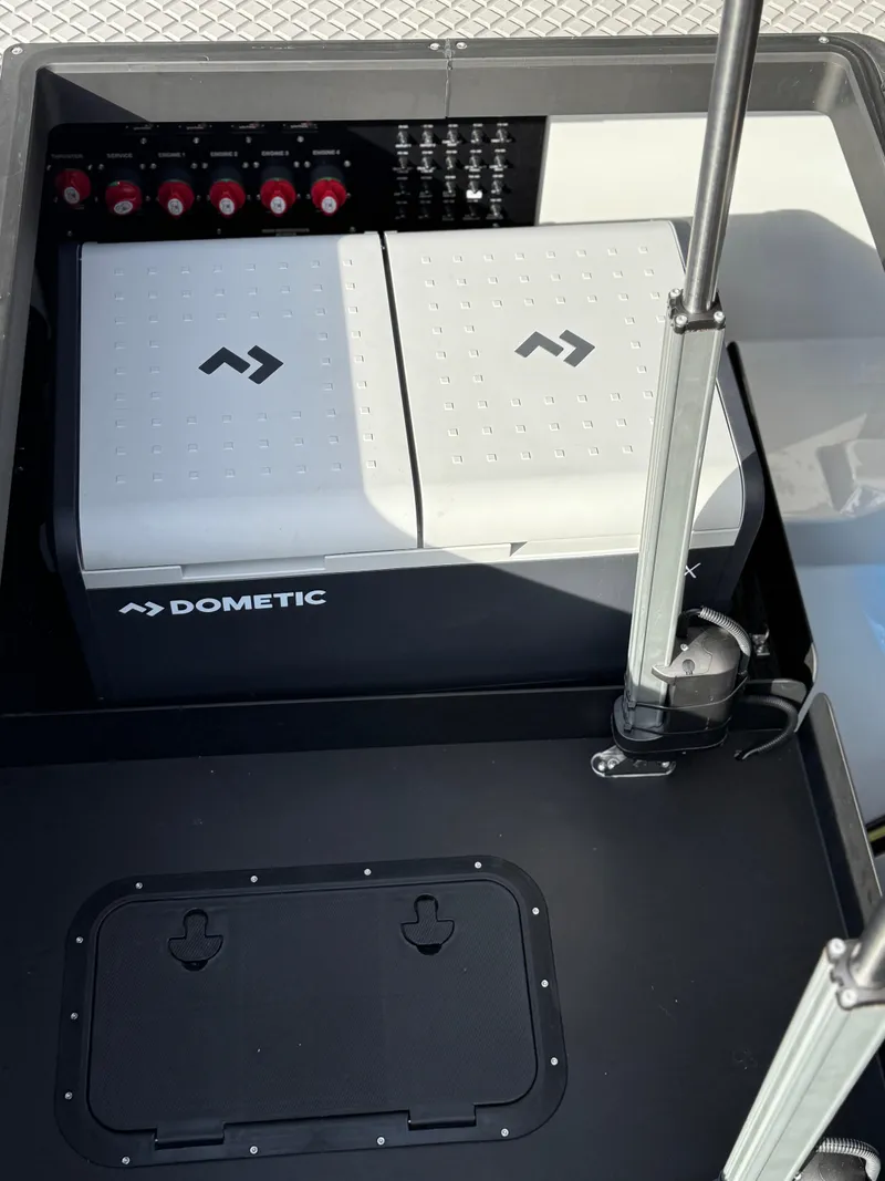 Slide: The Image of 2024 Goldfish 46 Open boat with Dometic equipment and control panel. - 20