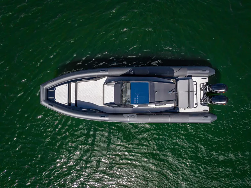 Slide: The Image of Aerial view of 2024 Goldfish X10 Scout boat on water. - 3