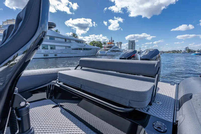 Slide: The Image of 2024 Goldfish X10 Scout boat with luxurious seating on a sunny day. - 9