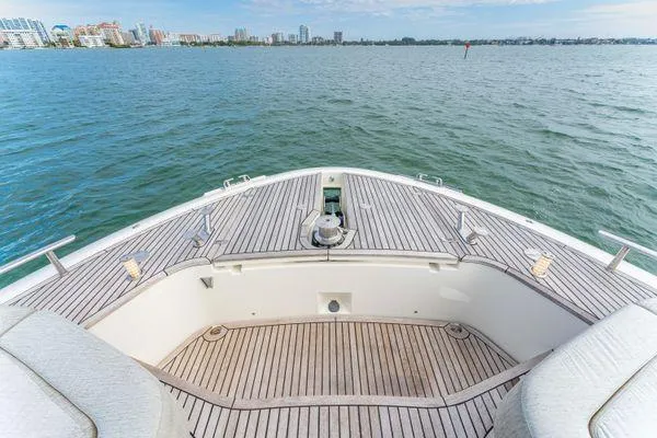 Slide: The Image of Bow view of 2018 Monte Carlo Yachts MCY 70 on calm water. - 25