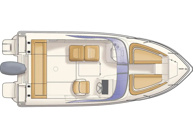 Slide: The Image of Manufacturer Provided Image: Top view of 2015 Scout 210 Dorado boat layout. - 46