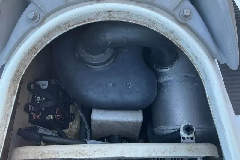 Slide: The Image of Engine compartment of a 2012 Yamaha WaveRunner VX Cruiser, showing internal components. - 5