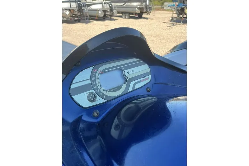 Slide: The Image of Close-up of 2012 Yamaha WaveRunner VX Cruiser dashboard with speedometer and fuel gauge. - 8