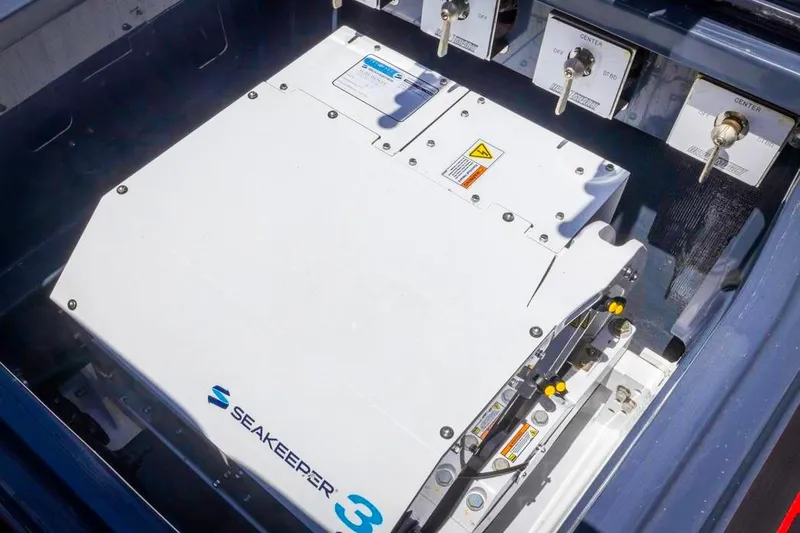 Slide: The Image of Seakeeper 3 stabilizer in 2022 Deep Impact 399 Sport boat. - 22