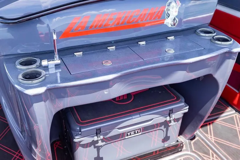 Slide: The Image of 2022 Deep Impact 399 Sport boat with custom "La Mexicana" design and Yeti cooler. - 35