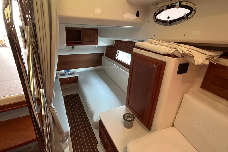 Slide: The Image of Mid cabin with view aft. Twin beds with privacy curtains - 41